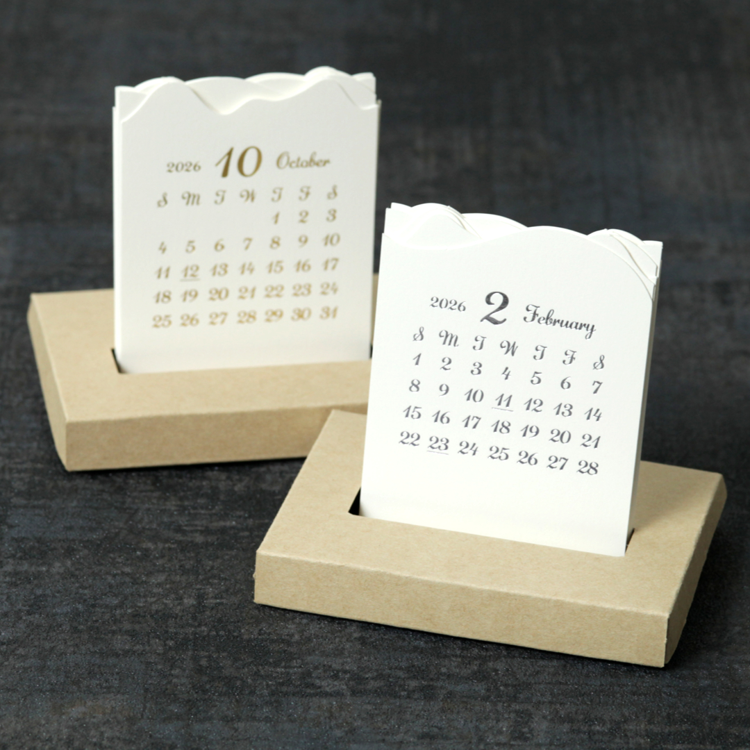 卓上箔押しカレンダー